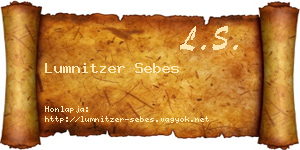 Lumnitzer Sebes névjegykártya